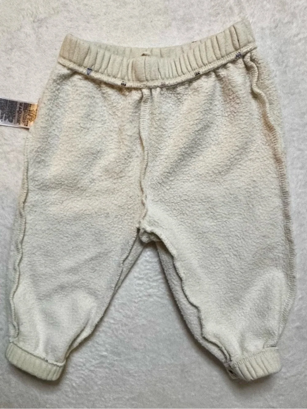 GAP Cream Heart-Print Fleece Jogger Pants for 12-18 month baby